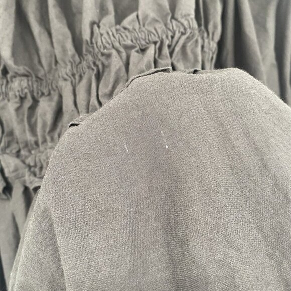 House Of Harlow 1960 Black Puff Sleeve Square Neck Peasant Mini Dress Size M - Picture 14 of 16